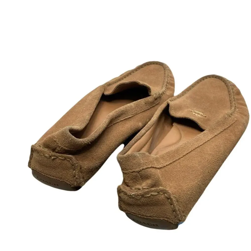 Coach Women's Amber Refined Suede Loafers 8.5